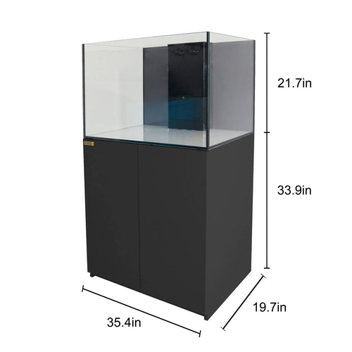 100 Gallon Coral Reef Aquarium Ultra Clear Glass Tank & Built in Sump